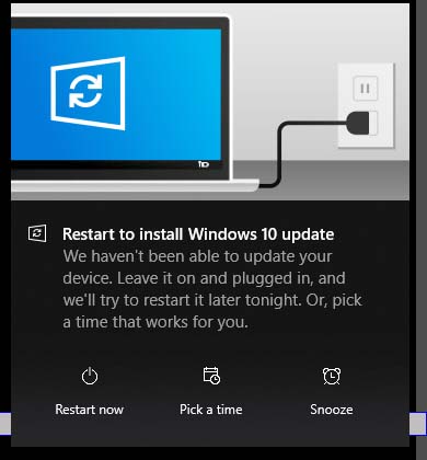 Windows 10 Restart